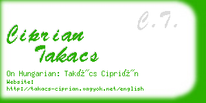 ciprian takacs business card